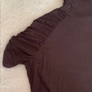 The Limited Tops - Short sleeve brown mock turtleneck The Limited Tops - Short sleeve brown mock turtleneck